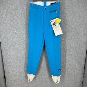 Serac Womens Celebrity Ski Stretch Pant Size 8 Long Teal Blue Wool Blend In Boot